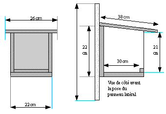 plan de nichoir ouvert