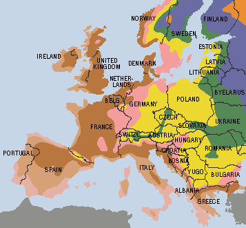 Zones de rusticité Europe
