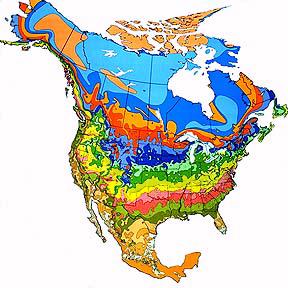 Zones de rusticité USA & CANADA